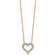 14K Yellow Gold Lab Grown Diamond Heart 18 Inch Necklace