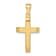14k Yellow Gold Satin and Polished Beveled Small Latin Cross Pendant
