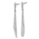 Rhodium Over Sterling Silver Polished Bar Dangle Post Earrings