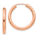14k Rose Gold Polished 1" Endless Tube Hoop Earrings