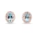 Aquamarine and CZ 1.87 Ctw Oval 18K Rose Gold Over Sterling Silver Studs
Earrings Jewelry
