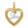 14k Two-tone Gold Diamond-Cut Love Heart Pendant