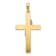 14K Yellow and White Gold Hollow Cross with Drape Charm