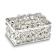 ALLURING Rectangle Silver-tone Heart Trinket Box