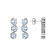 Lab Created Blue Spinel Platinum Over Silver March Birthstone Earrings 4.68ctw