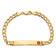 14k Yellow Gold Medical Polished Red Enamel Cuban Link ID Bracelet