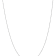 Rhodium Over 14k White Gold 0.5mm Solid Curb 18 Inch Chain