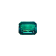Green Sapphire Loose Gemstone 11.6x8.7mm Emerald Cut 7.07ct