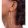 14k Yellow Gold 3 3/16" Polished Tube Hoop Earrings