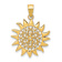 14k Yellow Gold Polished Filigree Sun Pendant