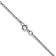 Rhodium Over 14k White Gold 0.95mm Solid Cable 22 Inch Chain