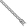 Rhodium Over Sterling Silver Polished Fancy Oval Cubic Zirconia Bracelet