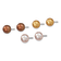 Rhodium Over Sterling Silver Multi-color Freshwater Pearl
Necklace/Bracelet/Earring Set