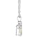 7x5mm Pear Shape Opal with Diamond Accents 14k White Gold Pendant With Chain