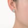 CZ Halo Stud Earrings In 14K Gold Over Brass