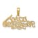 14k Yellow Gold Textured I LOVE MY FIREFIGHTER Charm
