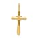 10k Yellow Gold and Rhodium Over 10k Yellow Gold Diamond Cross with
Heart Pendant
