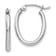 Rhodium Over 14k White Gold Polished 3/8" Oval Tube Hoop Earrings