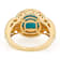 Turquoise Round Solitaire Ring In 18K Gold Over Sterling Silver 11mm