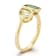 Rachel Zoe Yellow and Green CZ Toi et Moi Ring in 14K Gold Over Sterling Silver