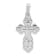 Rhodium Over 14K White Gold Polished Eastern Orthodox Solid Cross Pendant