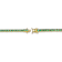 Emerald Color CZ Tennis Bracelet In 14K Gold Over Brass 5.5ctw