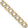 14k Yellow Gold and Rhodium Over 14k Yellow Gold 3.4mm Pave Curb 18 Inch Chain