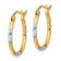 14k Yellow Gold and Rhodium Over 14k Yellow Gold Diamond-Cut 5/8"
Hoop Earrings