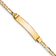 14k Yellow Gold Figaro Link ID Bracelet