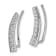Rhodium Over 14K White Gold Lab Grown Diamond Ear Climber Earrings
