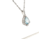 Rhodium Over Sterling Silver 9x7mm Pear Shaped Aquamarine Pendant 2.10ctw