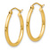 14k Yellow Gold Polished 13/16" Tube Hoop Earrings