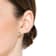 CZ Three-Stone Stud Earrings In 14K Gold Over Brass