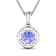 1.99ctw 14K White Gold Tanzanite and White Diamond Pendant with 18 inch
Cable Chain