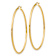 14k Yellow Gold 2 3/16" Polished Tube Hoop Earrings