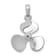 Rhodium Over 14k White Gold 3D Polished Propeller Pendant