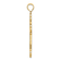 14k Yellow Gold Multi Color Enameled Cross Charm