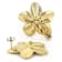 Gold-Tone Oversize Flower Earrings