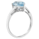 12x8mm Pear Shape Sky Blue Topaz Rhodium Over Sterling Silver Ring