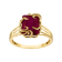 Octagon Mahaleo® Ruby 10K Yellow Gold Medusa Ring 4.88ctw