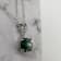 Green Moss Agate with Cubic Zirconia Accents Rhodium Over Sterling
Silver Necklace