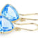 Swiss Blue Topaz 14k Yellow Gold Dangle Earrings 10.00ctw