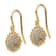 14k Yellow Gold and Rhodium Over 14k Yellow Gold Diamond-Cut Polished
Fancy Dangle Earrings
