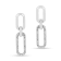 Rhodium Over Sterling Silver Lab Grown Diamond VS Drop Earrings
