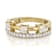 Moissanite Multi-Row Band Ring In 14K Gold Over Sterling Silver 0.86ctw
Diamond Equivalent Weight