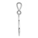 Rhodium Over 14k White Gold Solid Polished Script Filigree Textured
Letter S Initial Pendant