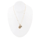 Barse Malachite Taurus Charm Necklace In Bronze
