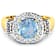 2.21ctw Blue Aquamarine and Diamond 14K Yellow Gold Halo Ring