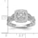 Rhodium Over 14K White Gold Diamond Cluster Engagement Ring 0.39ctw