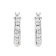 3-3.5mm Round White Freshwater Pearl and Sterling Silver Beaded Hoop Earrings